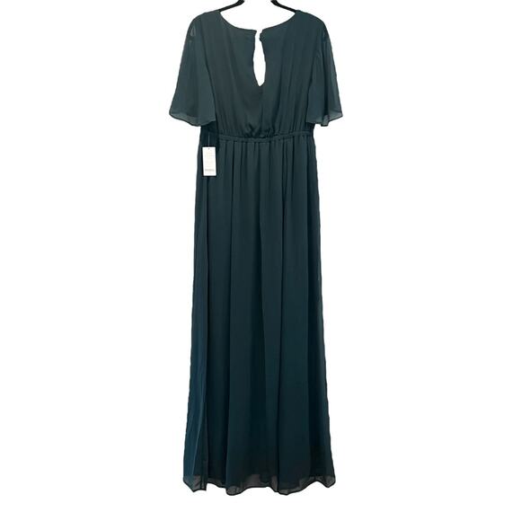 NWT Show Me Your MuMu Emily Empire Maxi Dress Emerald Green Sz Large - Picture 8 of 9